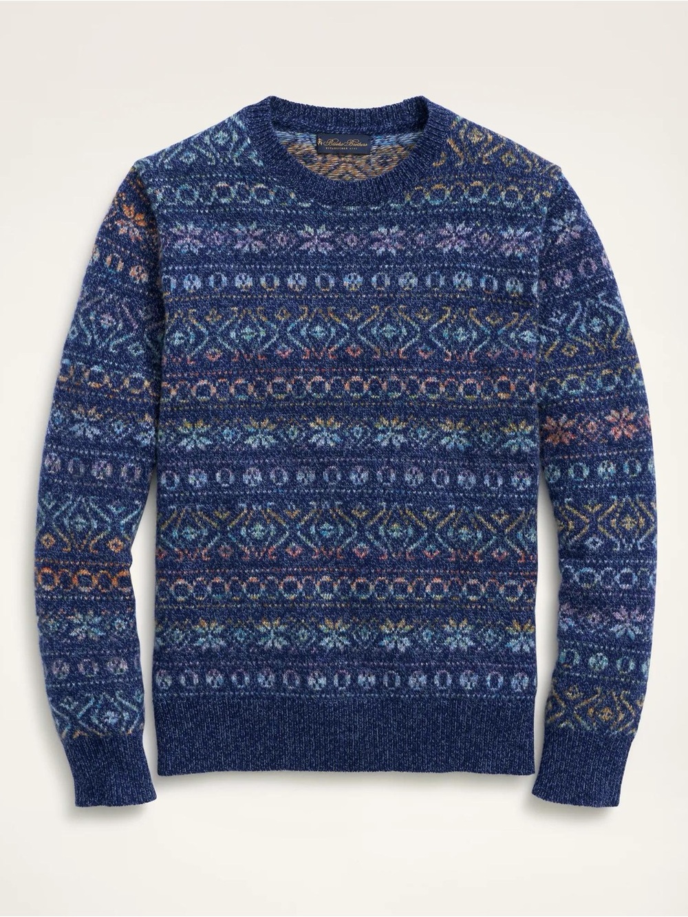 Brooks Brothers Merino Wool Space-Dyed Fair Isle Sweater